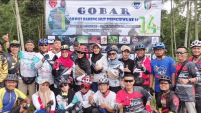 400 Pecinta Olahraga Sepeda di Lampung Ikut Gobar HUT Ke-14 Pringsewu